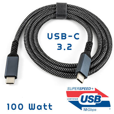 USB C auf USB C Ladekabel 1m 2m Kabel 100W Schnellladekabel für Samsung Xiaomi
