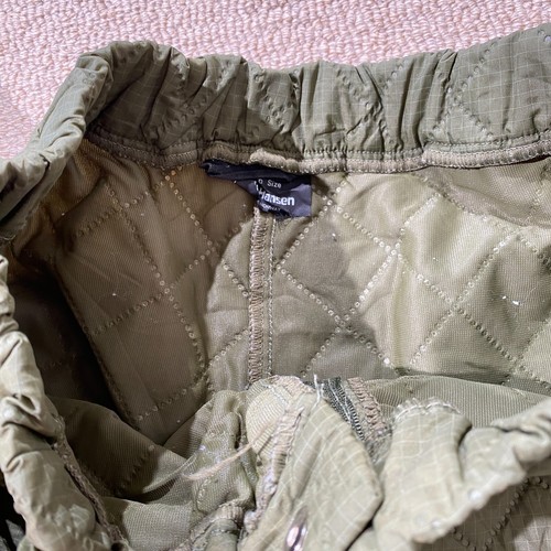 VINTAGE Helly Hansen Trousers Mens 34x31 Green Quilted Rain Sailing Gear - Picture 8 of 14
