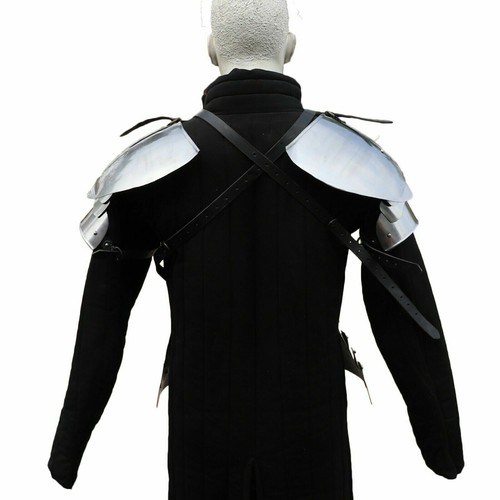Medieval Half Armor Chest Plate Shoulder Pauldron Half Armor Set Halloween Gift - Picture 4 of 5