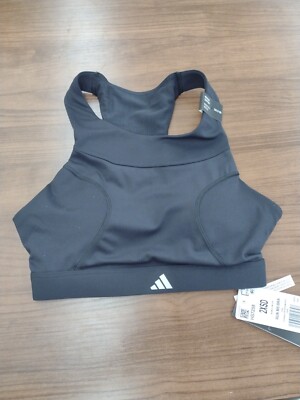 Adidas Womens Running Medium Support Bra Black 2XS D-DD
