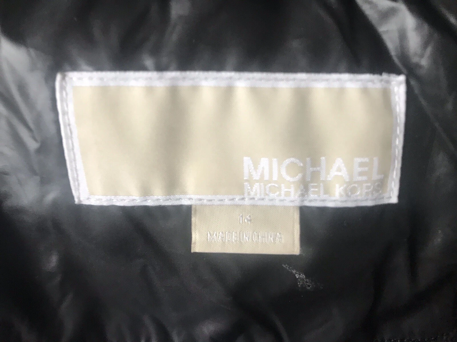 Michael Kors parka invernale nero puffer coat bambina taglia 14. Cappuccio con pelliccia.