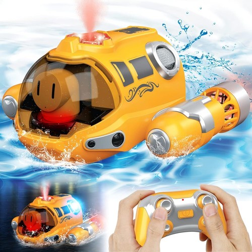 RC ferngesteuertes Boot mit Licht & Wasserspritzfunktion für KindeAr 6+ Jahren - Bild 12 von 14