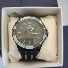 Invicta Men's Watch Subaqua Quartz Black and Grey Silicone Rubber