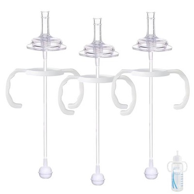 Straw Transition Sippy Cup Conversion Kit for Dr Brown Narrow Mouth Baby Bott...