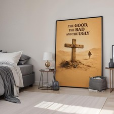 The Good Bad Ugly Art Minimal Movie Art Print | Film Poster | Canvas & Framed