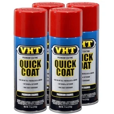 VHT Paint VHTSP501 (4-PACK); Quick Coat 11oz Aerosol Fire Red