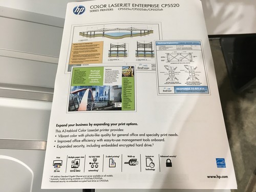 HP Color LaserJet Enterprise M750 Workgroup Laser Printer 55K Pg Ct Toner Incl. - Picture 10 of 13