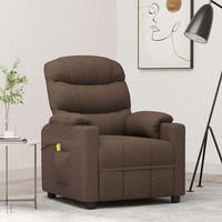 Massagesessel Stoff Beige Relaxsessel Elektrisch Klappbar