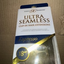 Barely Xtensions Ultra Seamless Clip In Hair Extensions Espresso 18 " Brand New
