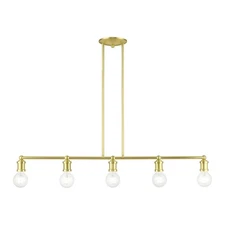 Livex Lighting - Lansdale - 5 Light Large Linear Chandelier In Transitional