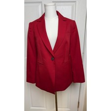 Pendleton Red 100 Virgin Wool Single Button Blazer Jacket Petite 6 PF364-21129