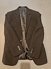 CALVIN KLEIN Women 10 Black Blazer Jacket Career Job