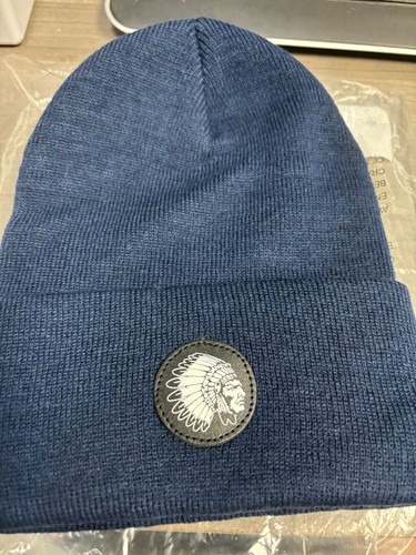 hustle gang beanie blue