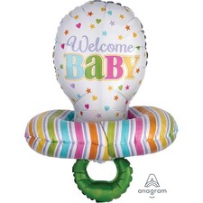 Baby Dummy Multi Foil Balloons 22"/56cm w x 59"/150cm h