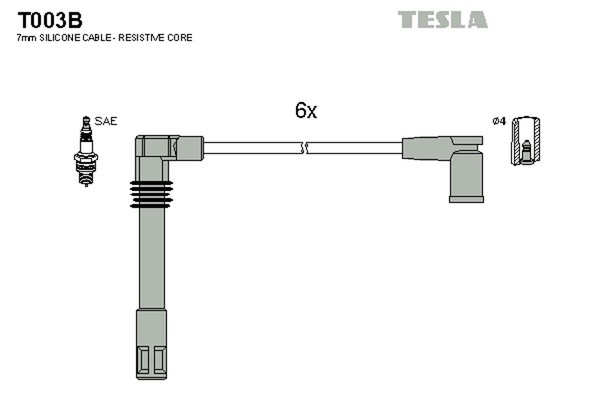 Tesla ZüNdleitungssatz T003B FüR Audi VW 3B6 Passat 3B2 3B5 Skoda 3B3 B5 Variant-image