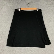 SmartWool Sanitas A-Line Skirt Size Small Black Asymmetric Pull On Merino Blend
