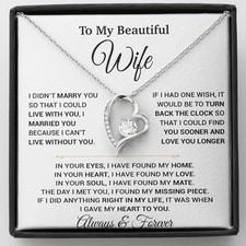 To My Wife Necklace, Christmas Gifts For Women, Anniversary Gift For Wife