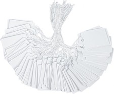 200 Pcs Price Tags 1 Inch Writable Price Labels White Pricing Display Tags for P
