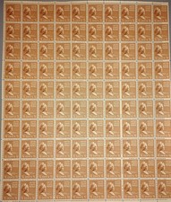 U.S. Stamps # 805 MARTHA WASHINGTON 1 1/2 cents  Complete mint sheet of 100 