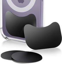 Metal Plate for Phone Magnet, Universal Steel with 3M Adhesive Black