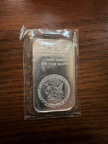 APMEX 1 Troy Ounce .999 Fine Silver Bar