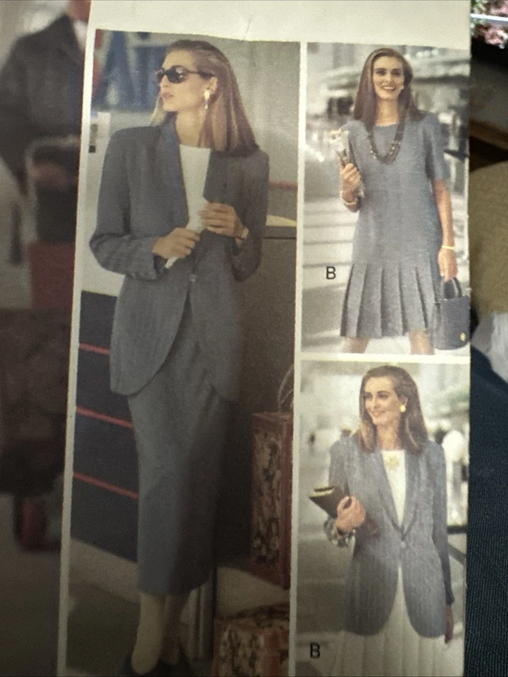 Vogue Sewing Pattern 1087 Ladies Career Wardrobe Jacket Dress Top Skirt Pants 14 - Image 3 of 4