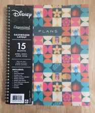 Disney Stitch 15 Month Planner 8.5x11 Spiral Bound Stickers And More NEW