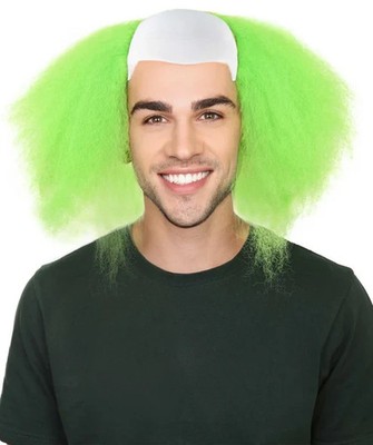 Grüne Clown Herren Perücke | Killer Halloween Kostüm Haare für Horror Cosplay