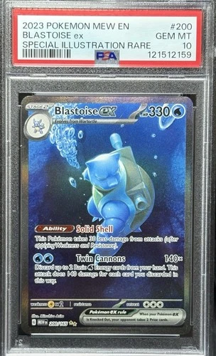 2023 POKEMON MEW EN BLASTOISE ex SPECIAL ILLUSTRATION RARE PSA 10￼