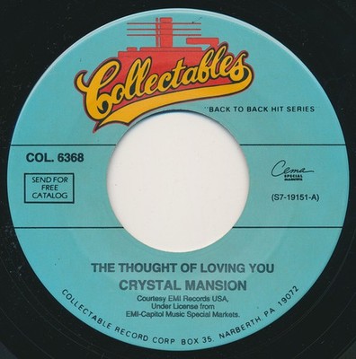 Crystal Mansion / The Four J's, The Thought Of Loving You / Rock N' Roll Age, (7