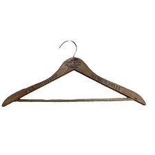 Vtg Wooden Clothes Hanger B B Clothes Shop 164-08 Jamica New York Smart Clothes