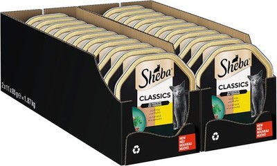 Sheba Classics in Pastete Katzenfutter Pasteten mit feinen Stückchen 22 x 85g
