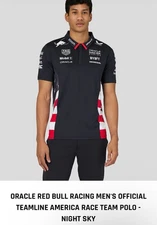 90$ size M Oracle Red Bull Racing Men's Official Teamline America Race Team Polo