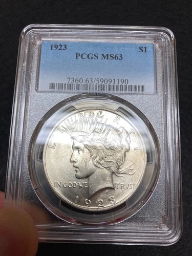 1923-P PCGS Certified MS63 Peace Dollar w/ Strong Strike & Fantastic Luster