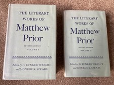 Literary Works of Matthew Prior by H Bunker W...