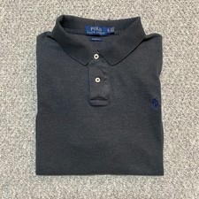 Polo Ralph Lauren Shirt Mens XL Dark Gray Short Sleeve Classic Fit Modern