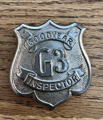 Goodyear G3 Inspector Badge Vintage American Railway S. CO. NY