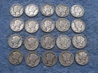 20 SILVER MERCURY DIMES WITH DATES lot 14