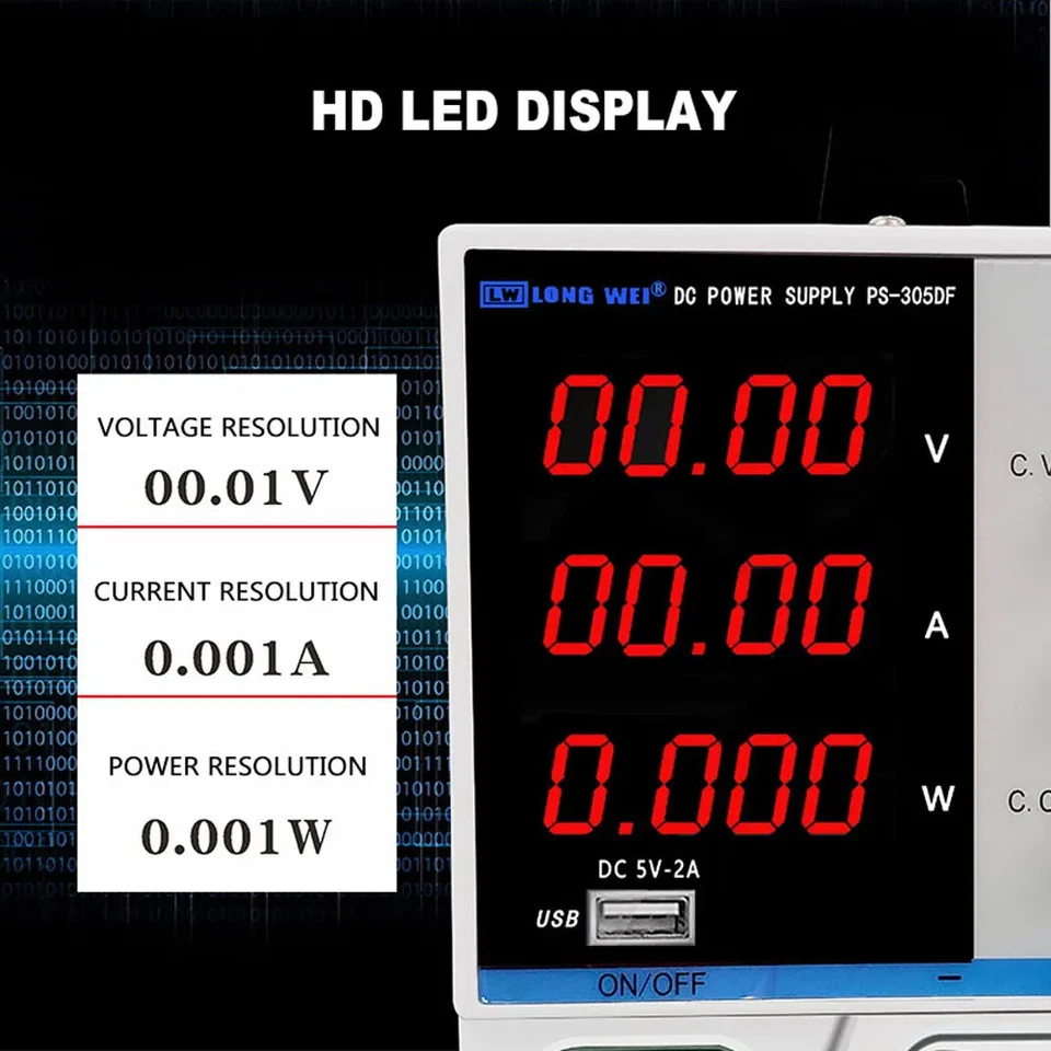 PS3010DF Adjustable DC Power Supply Notebook Mobile Phone Repair Four-digit - Image 2 of 4