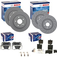 BOSCH BREMSSCHEIBEN + BELÄGE VORNE+HINTEN passend für C-KLASSE W203 + SLK R171