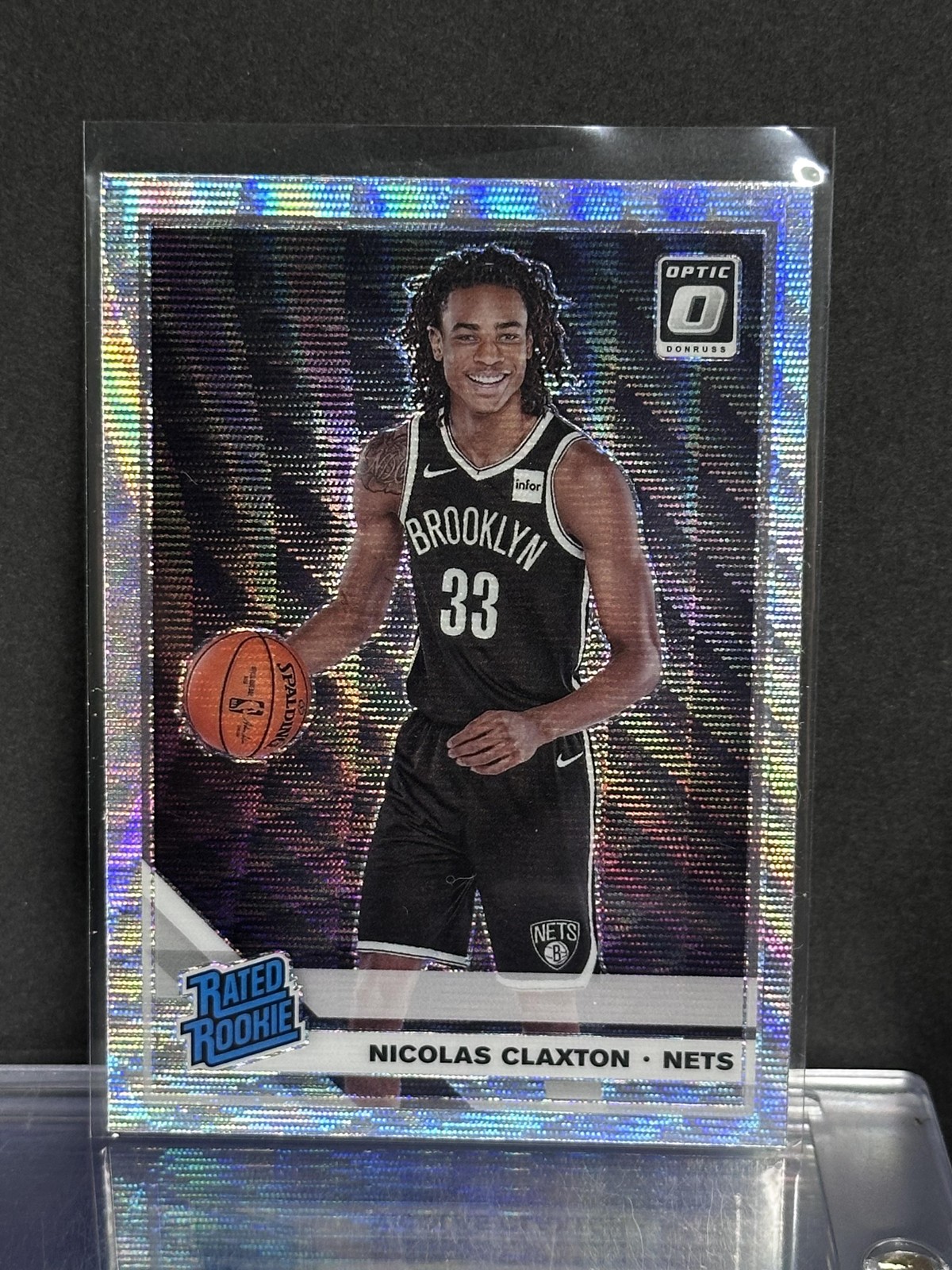 2019-20 Donruss Optic #171 Nicolas Claxton Fanatics Silver Wave Nets Rookie
