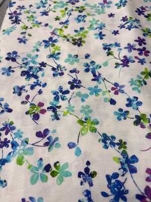 Watercolor Meadow by Studio RK Cotton Fabric 1/2 yard x 108''