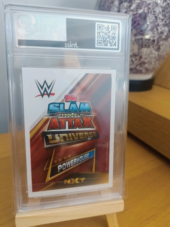 WWE Rhea Ripley Mami NXT Rookie Card Topps Slam Attax Universe 2019 Graded 10 - Image 2 of 2