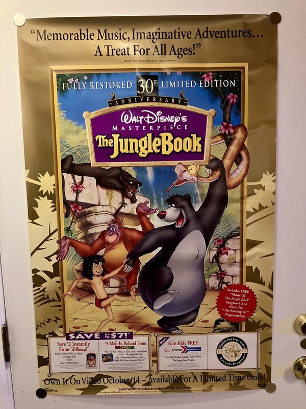 Walt Disney’s Jungle Book 30th Anniversary Promotional Poster 1997