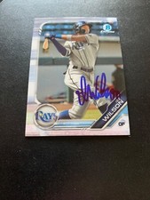Izzy Wilson Signed 2019 Bowman Draft Chrome Card Tampa Bay Rays Autograph COA