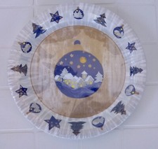 Lot de 10 assiettes décoratives cartonnées Jingle Bell Ø 23 (Réception, Fêtes)