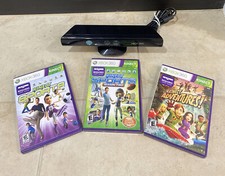 Microsoft XBOX 360 Kinect Motion Sensor Bundle 1414 W/ 6 Games  Tested Working
