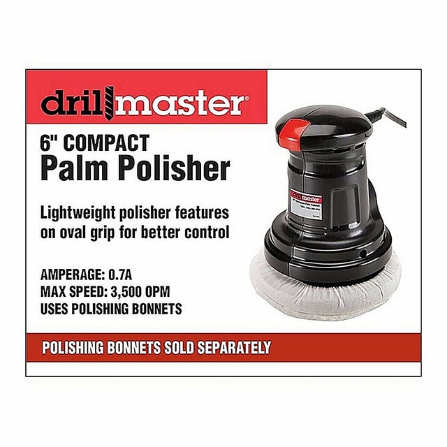6" 120 volt Compact palm car polisher (Drill Master) for sale