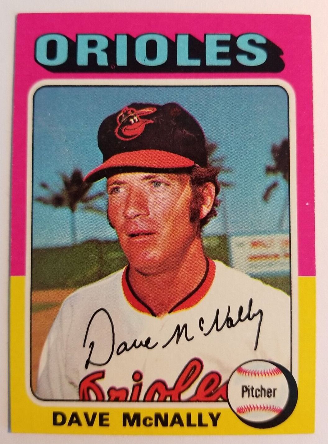 Dave McNally Baltimore Orioles 1975 Topps Vintage - #26 - Baseball Card (A)