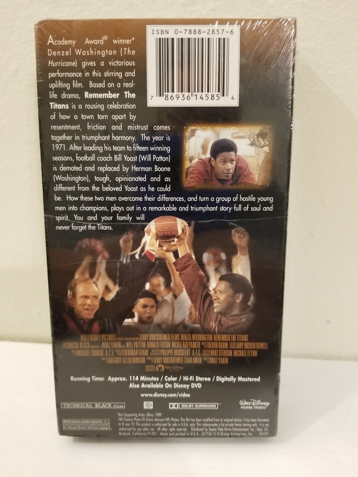 Disney Remember the Titans ( VHS Tape 2001 ) Denzel Washington New